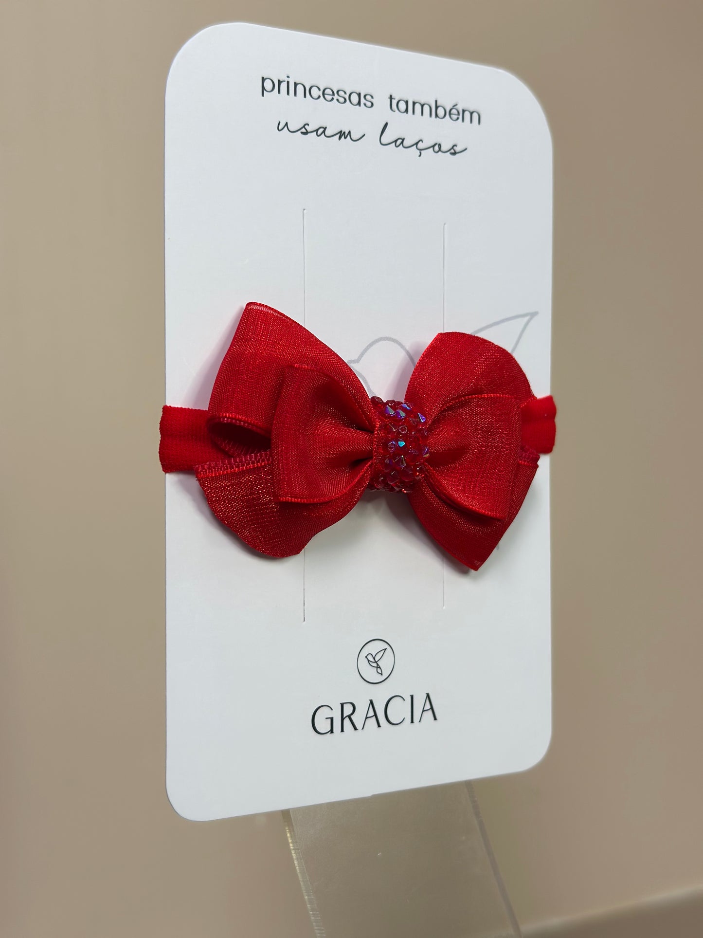 Faixinha Catavento Special Shine Organza Vermelho - Gracia