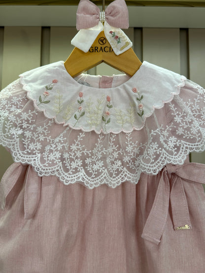 Pimpão Bebê Renda Bordado Flores  - Roana