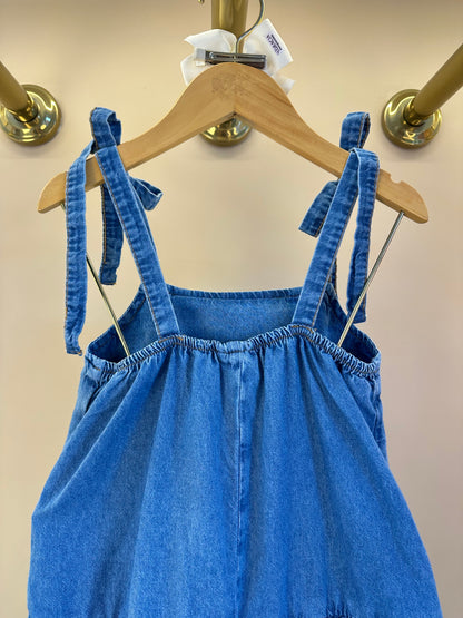 Salopete Infantil Jeans Saia Balonê - Momi