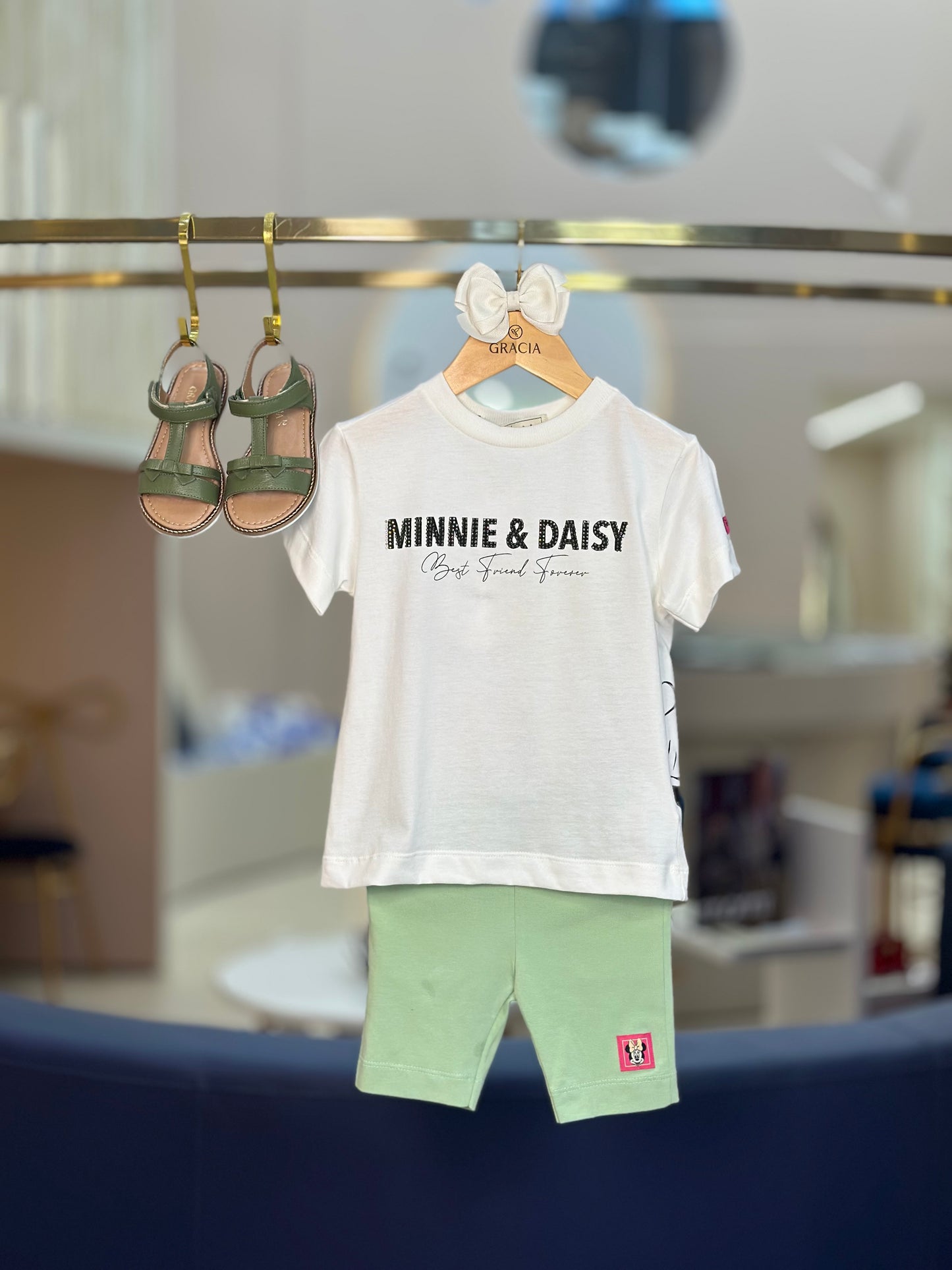 Conjunto Infantil Tshirt Minnie & Daisy Legging Disney - Animê