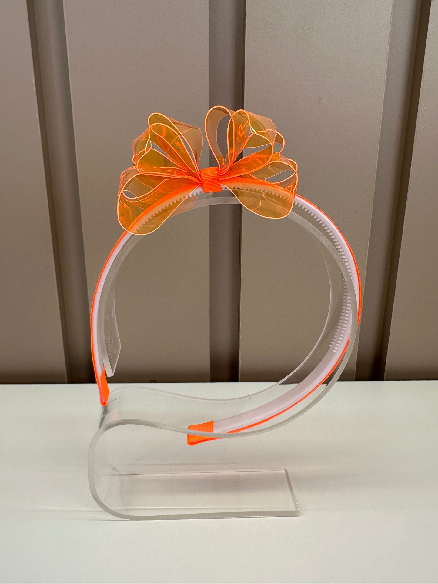 Arquinho Infantil Borboleta Laranja Neon - Siri Kids