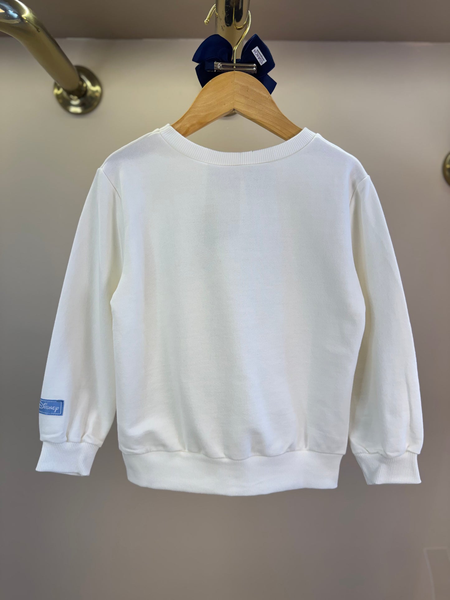 Casaco Infantil Daisy Laço Jeans Off White - Momi