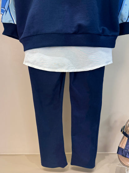 Conjunto Infantil Blusa de Moletom Frozen e Calça legging - Animê