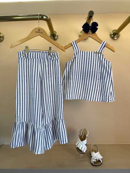 Conjunto Blusa e Calça Listra de Giz - Animê