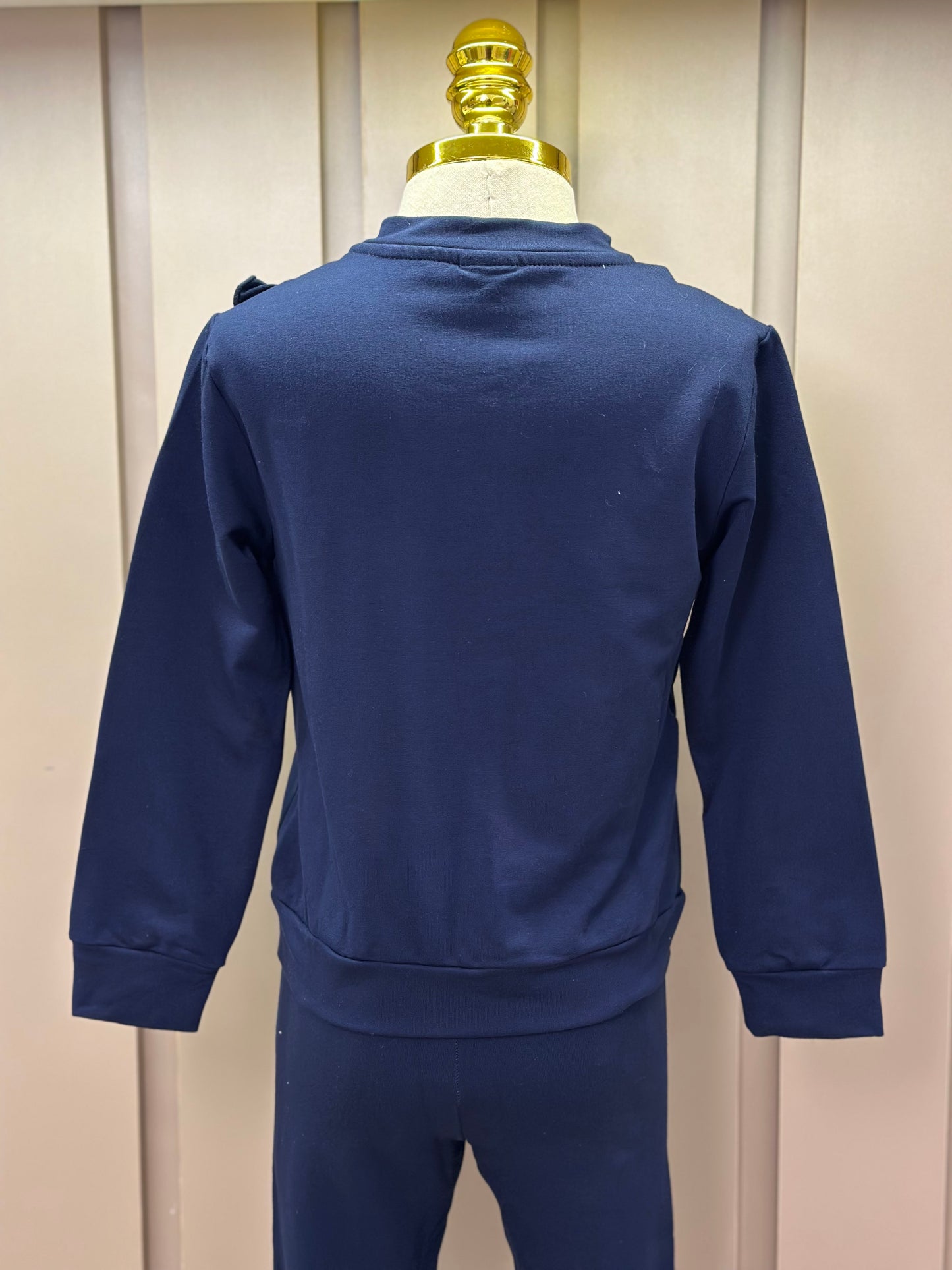 Conjunto Infantil Moletinho Algodão Blusa Zíper e Calça Montaria Marinho - Beabá
