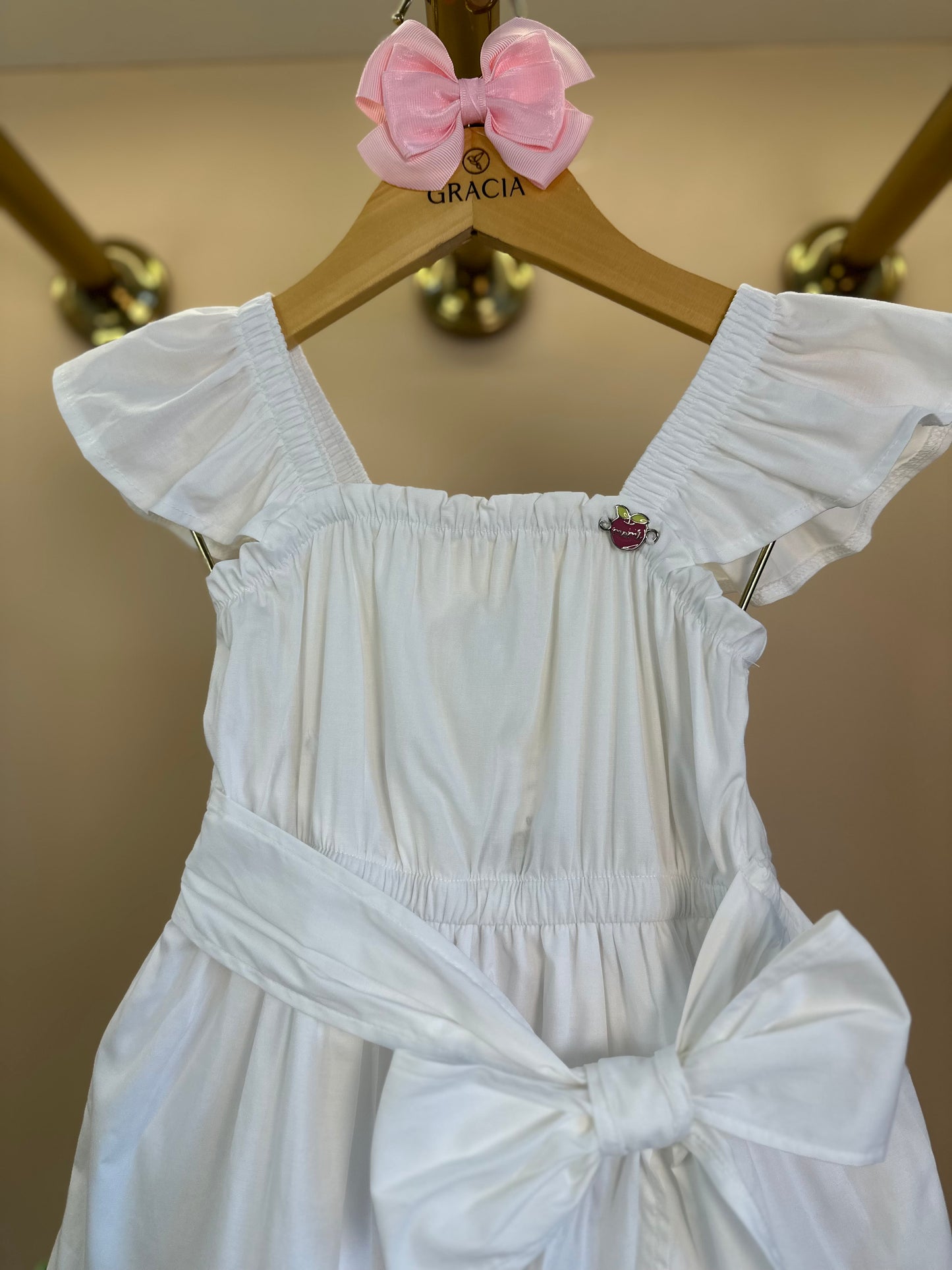 Vestido Infantil Algodão Maçãzinhas - Momi