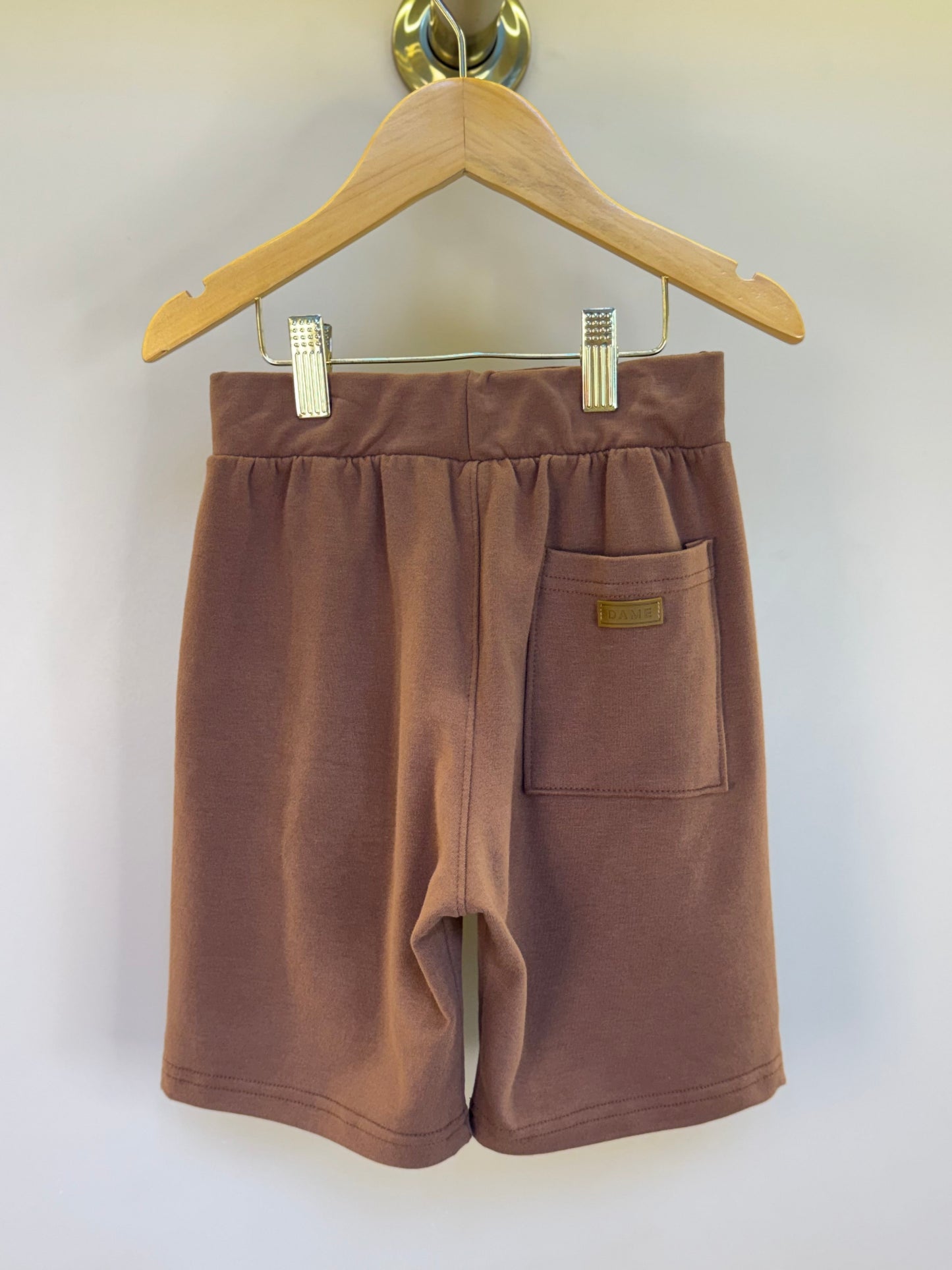 Bermuda Infantil Moletom Bolso Embutido Chocolate - Dame