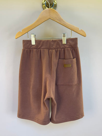 Bermuda Infantil Moletom Bolso Embutido Chocolate - Dame