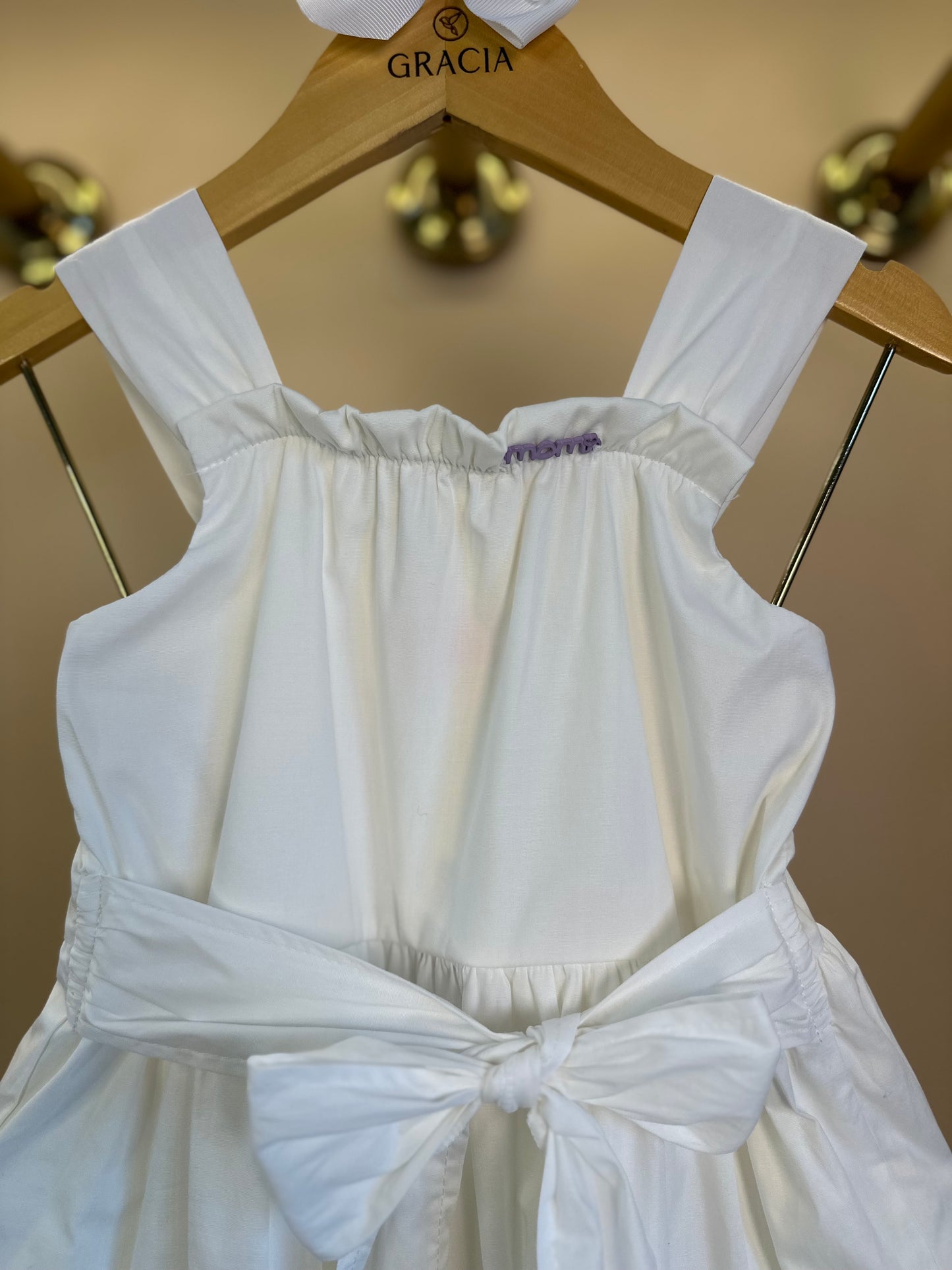 Vestido Infantil Bordado Flores - Momi