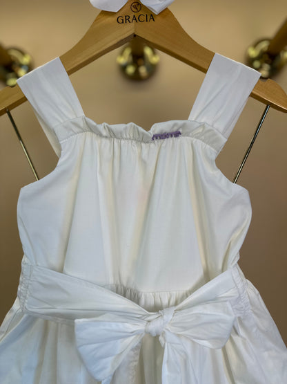 Vestido Infantil Bordado Flores - Momi
