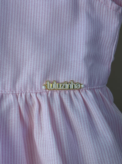 Conjunto Infantil Blusa Com Aplicação de Flor Em Crochê e Shorts - Luluzinha