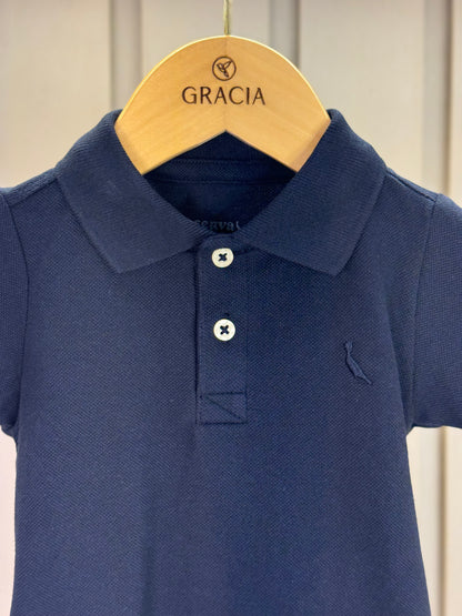 Polo Bebê Piquet Básica Marinho - Reserva Mini