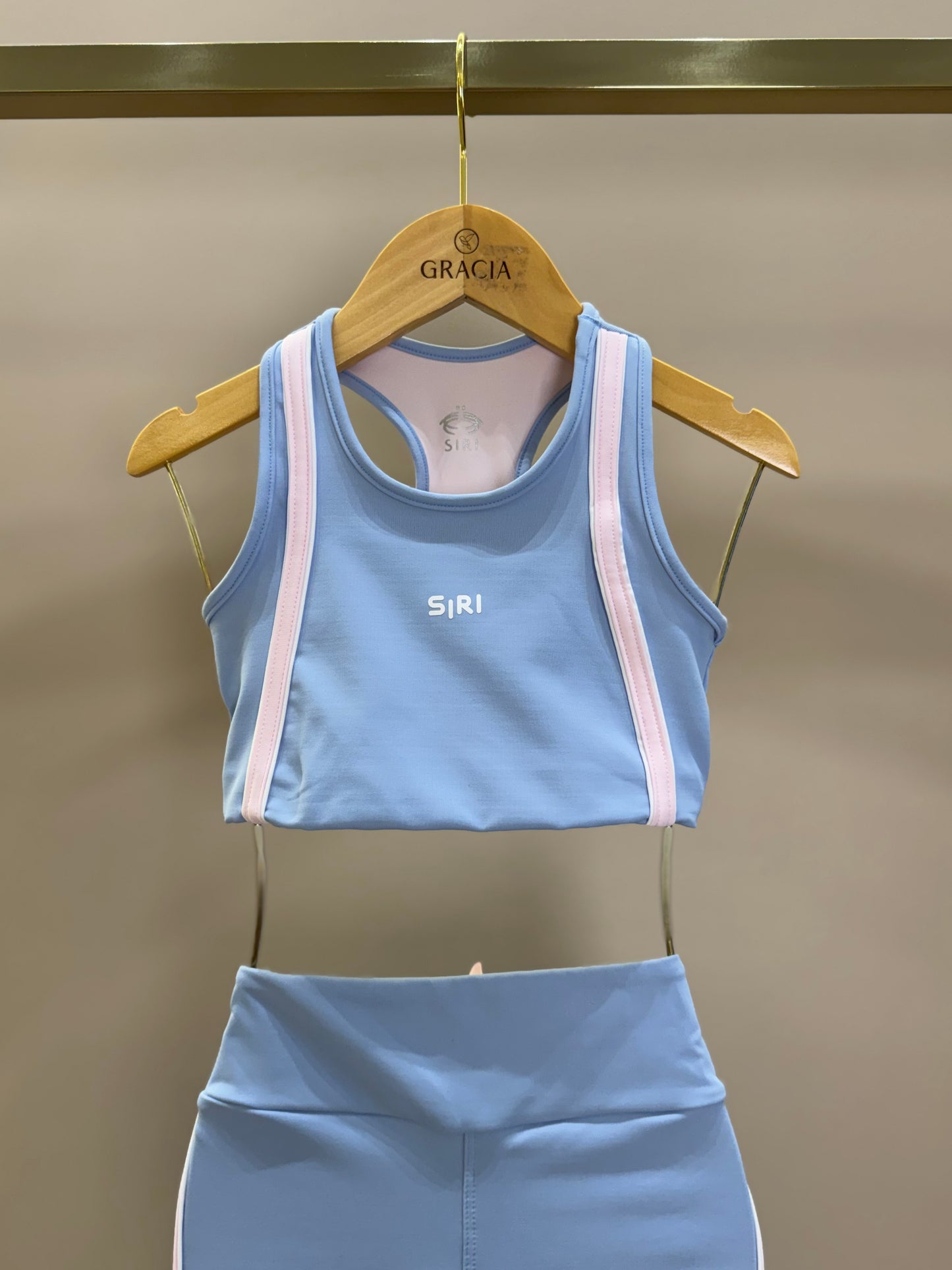 Conjunto Infantil Top Jessica Tenista Azul e Legging Fuseau Jessica Tenista Azul - Siri Sport
