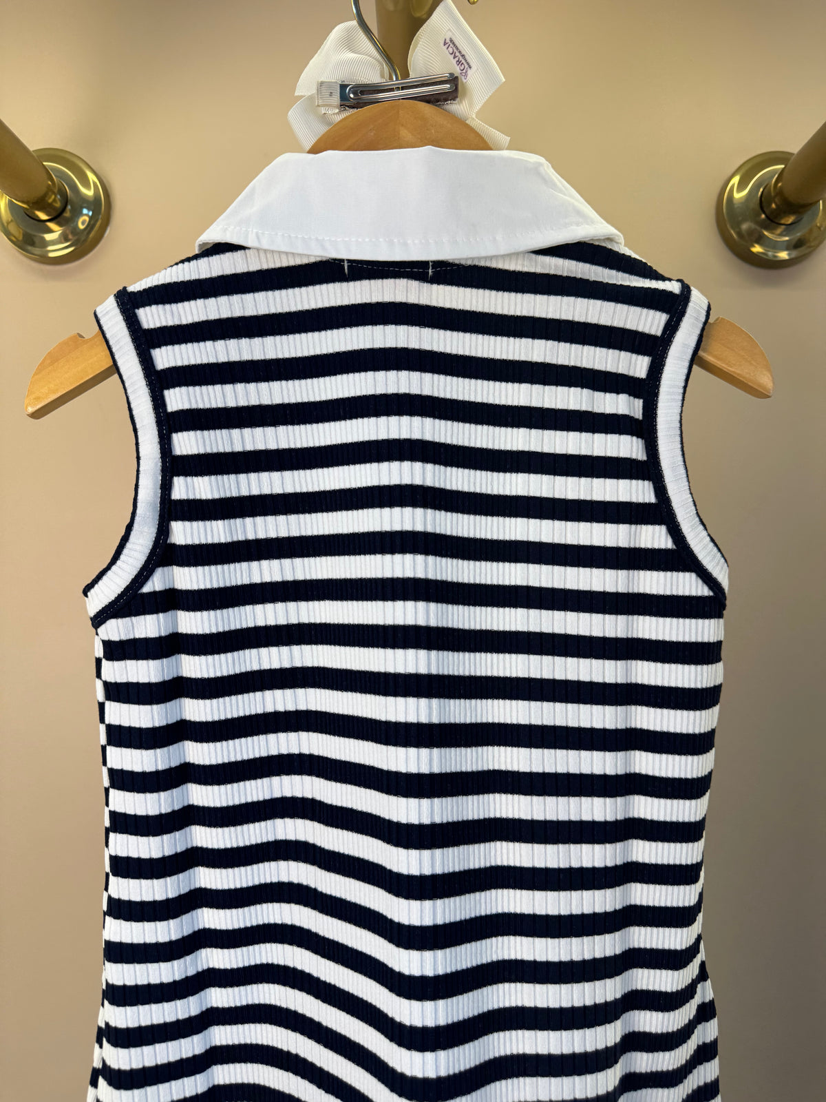 Vestido Infantil Polo Azul Listrado - Luluzinha