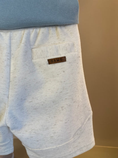 Conjunto Infantil Camiseta Algodão Teddy Conversível Malibu e Bermuda Moletom Algodão Linho - Dame