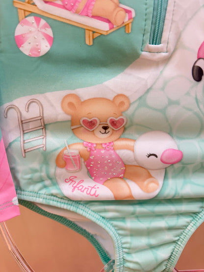 Maiô Infantil Bichinhos Corações - Infanti