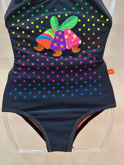 Maiô Infantil Talita Est. Caju - Siri Kids