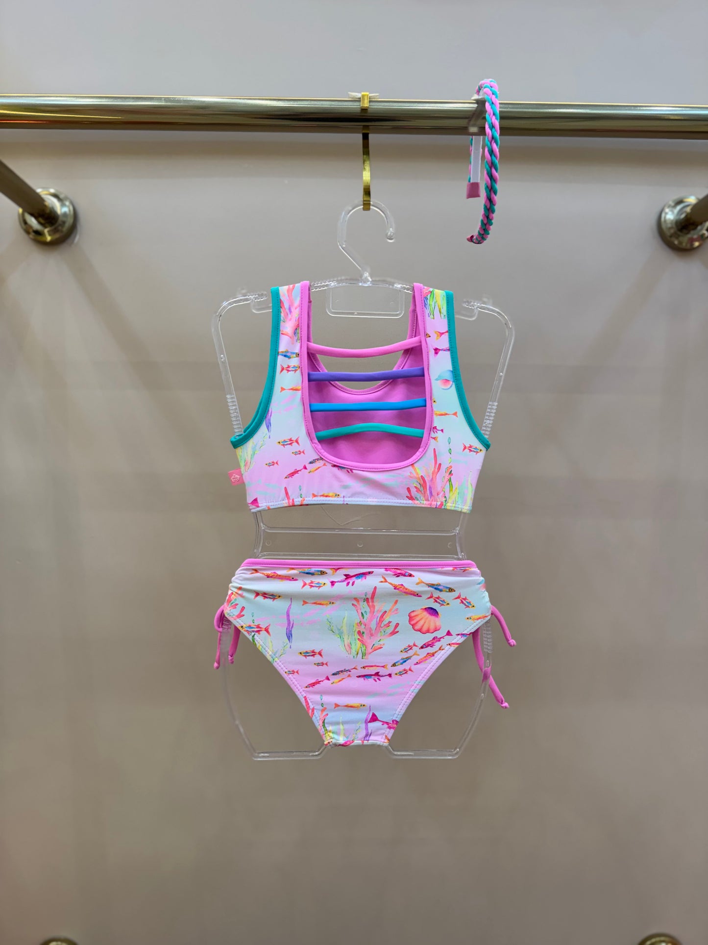 Biquíni Infantil Cropped Antonela Hot  Est Piabinha - Siri Kids