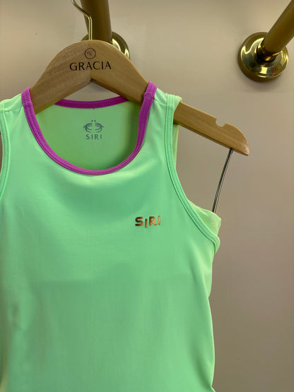 Conjunto Infantil Trio Top Sara, Blusa Julia e Saia Flávia Chloe Patinação Verde - Siri Sport