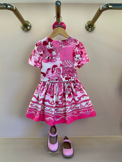 Conjunto Infantil  Blusa Minnie Mundo e Saia Minnie - Animê