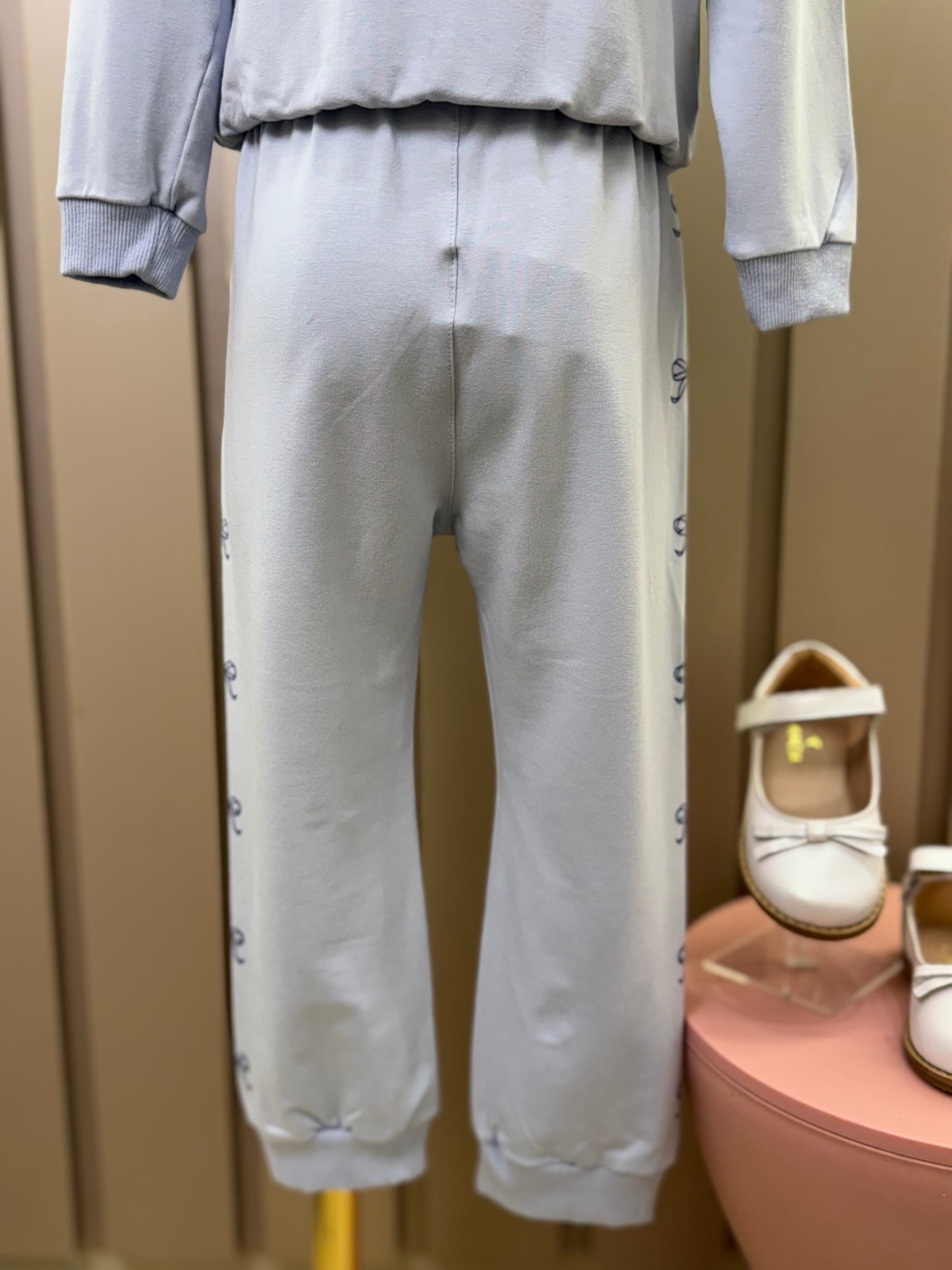 Conjunto Infantil Moletom S Felpa Blusa ML e Calça Miss University Azul Claro - Beabá