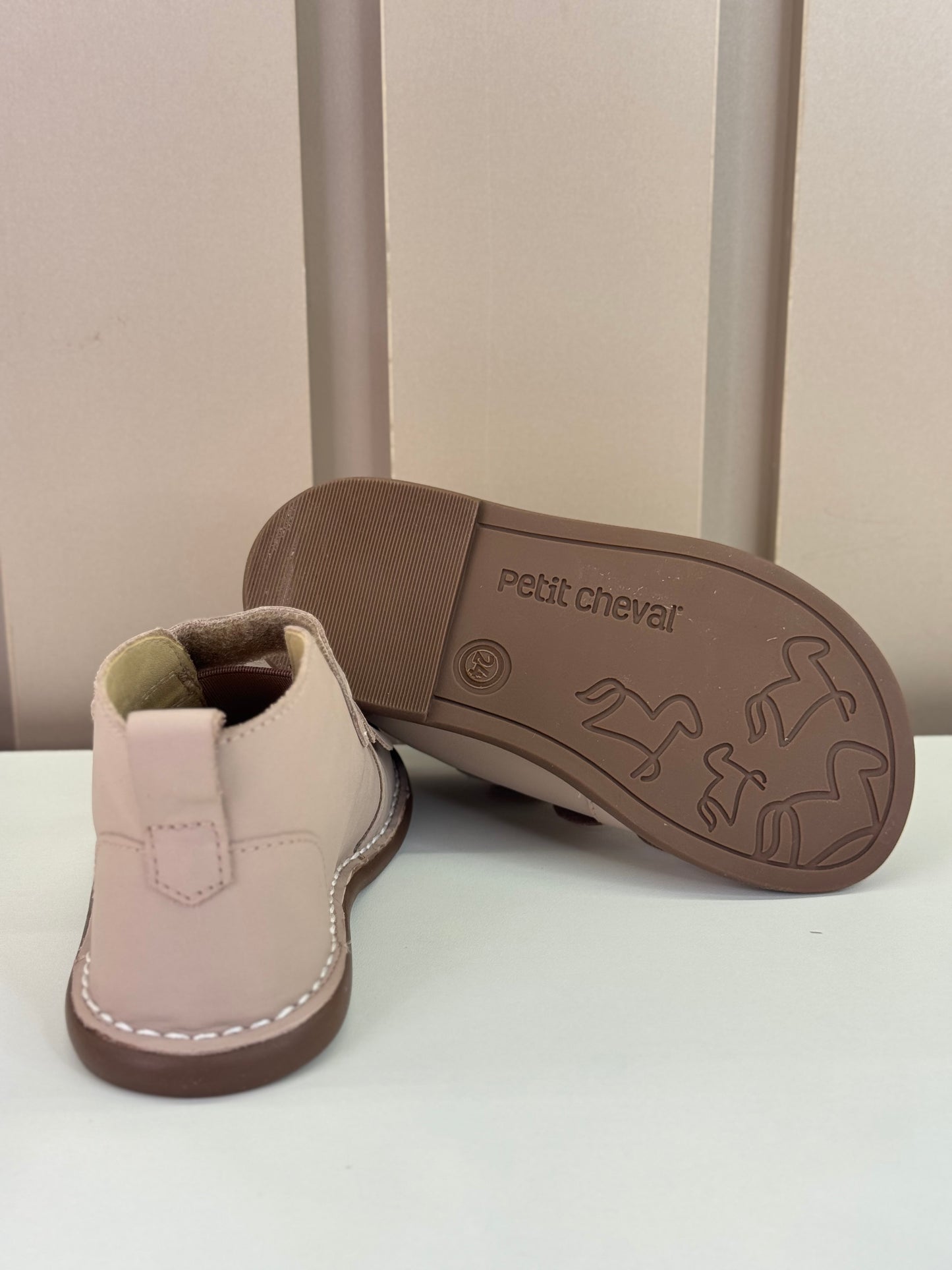 Bota Infantil Couro Bem-Me-Quer Rose - Petit Cheval
