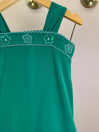 Vestido Infantil Trapézio Em Sarja Bordada - Mon Sucre
