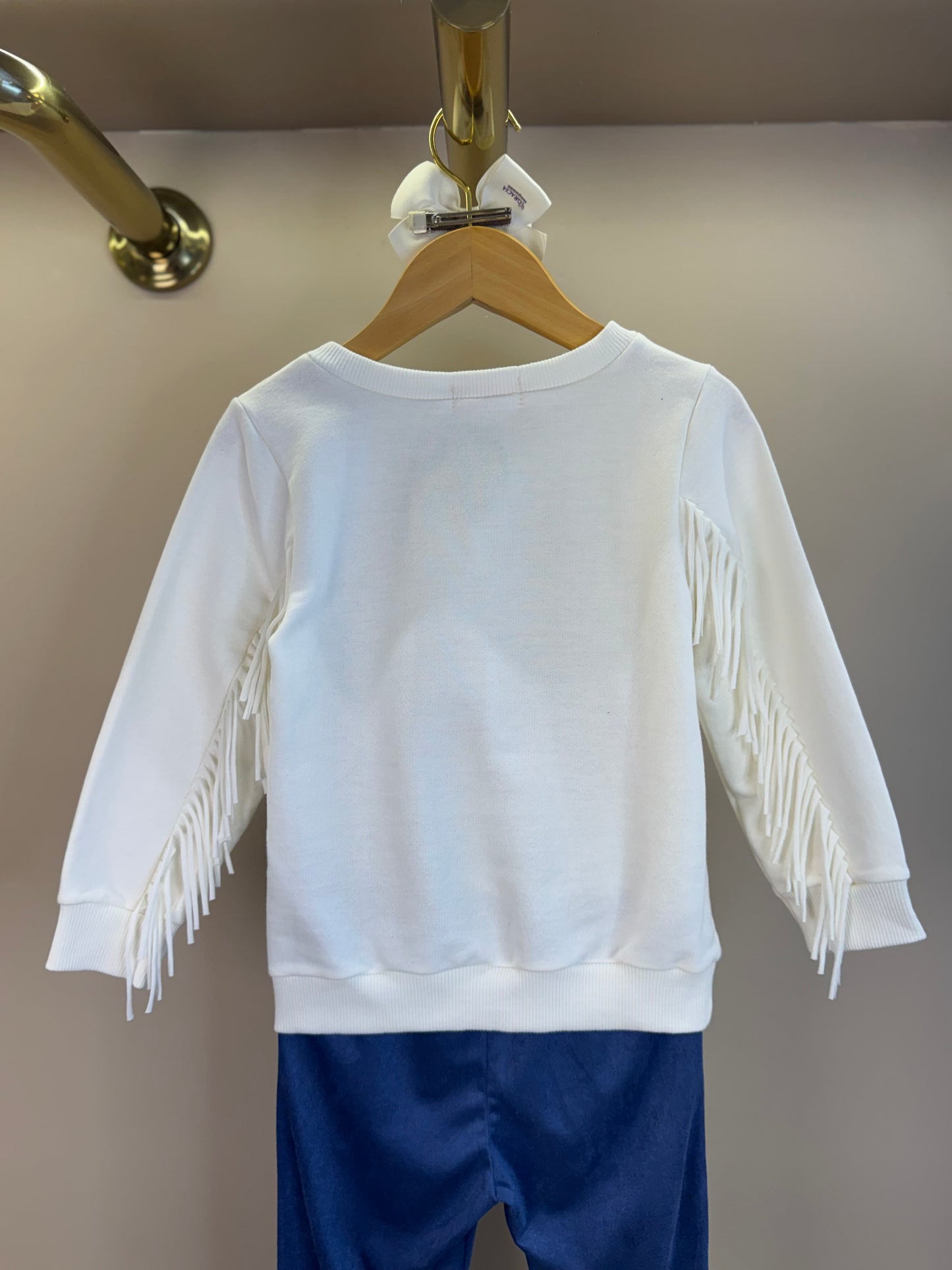 Conjunto Infantil Blusa Casaco Fabulous e Calça Legging Azul - Momi