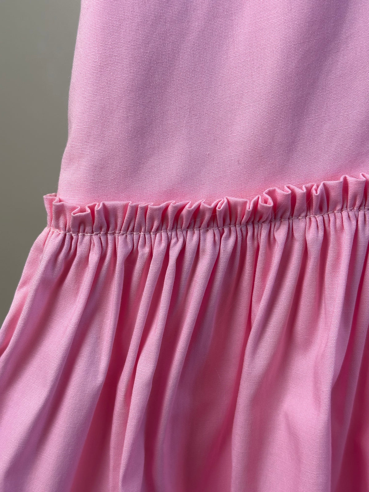 Vestido Teen Tricoline Rosa Com Mangas Bufantes - Authoria