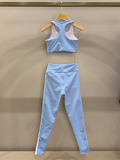 Conjunto Infantil Top Jessica Tenista Azul e Legging Fuseau Jessica Tenista Azul - Siri Sport