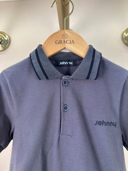 Camisa Polo Piquet Johnny Cinza - Little Johnny