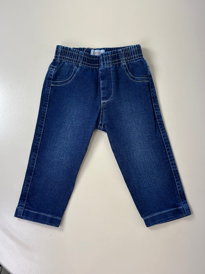 Calça Jeans Bebê Skinny Elastano Marinho - Dame