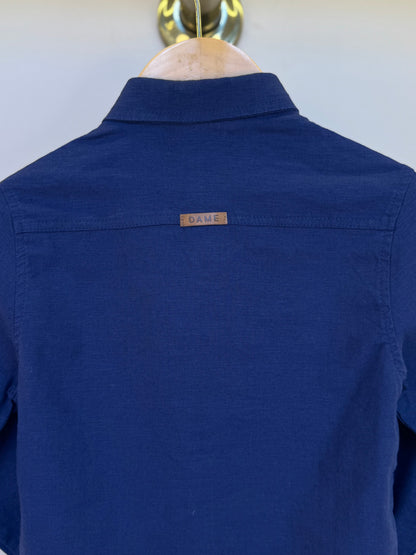 Camisa de linho marinho - Dame