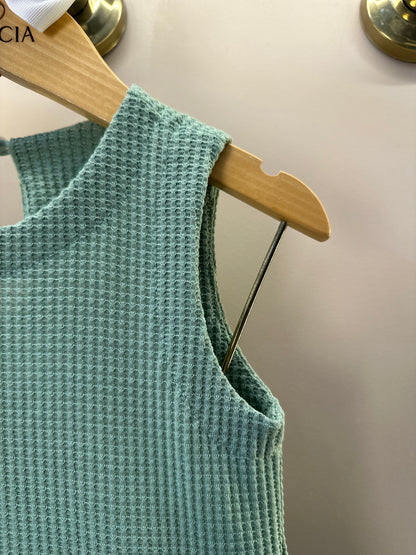 Vestido Infantil Jumper Detalhe Pala e Laço Verde - Beabá