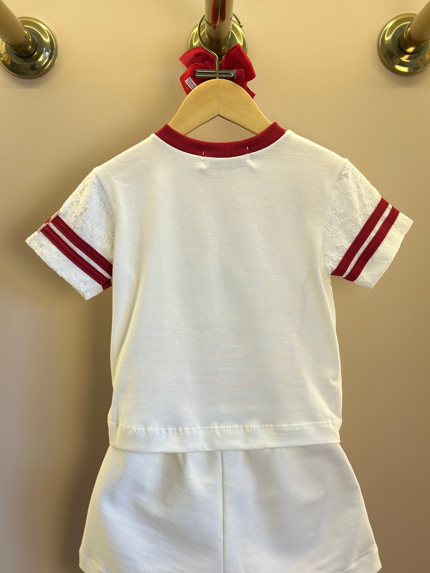 Conjunto Infantil Blusa e Shorts Minnie Mouse Classic Style Pérola - Animê