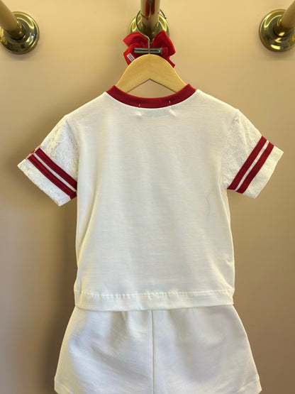 Conjunto Infantil Blusa e Shorts Minnie Mouse Classic Style Pérola - Animê