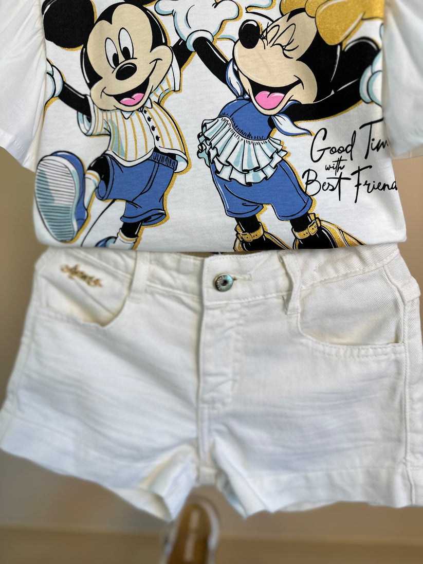 Shorts Infantil Sarja Off White - Animê