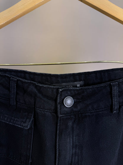 Calça Teen Jeans Cargo Preta – Authoria