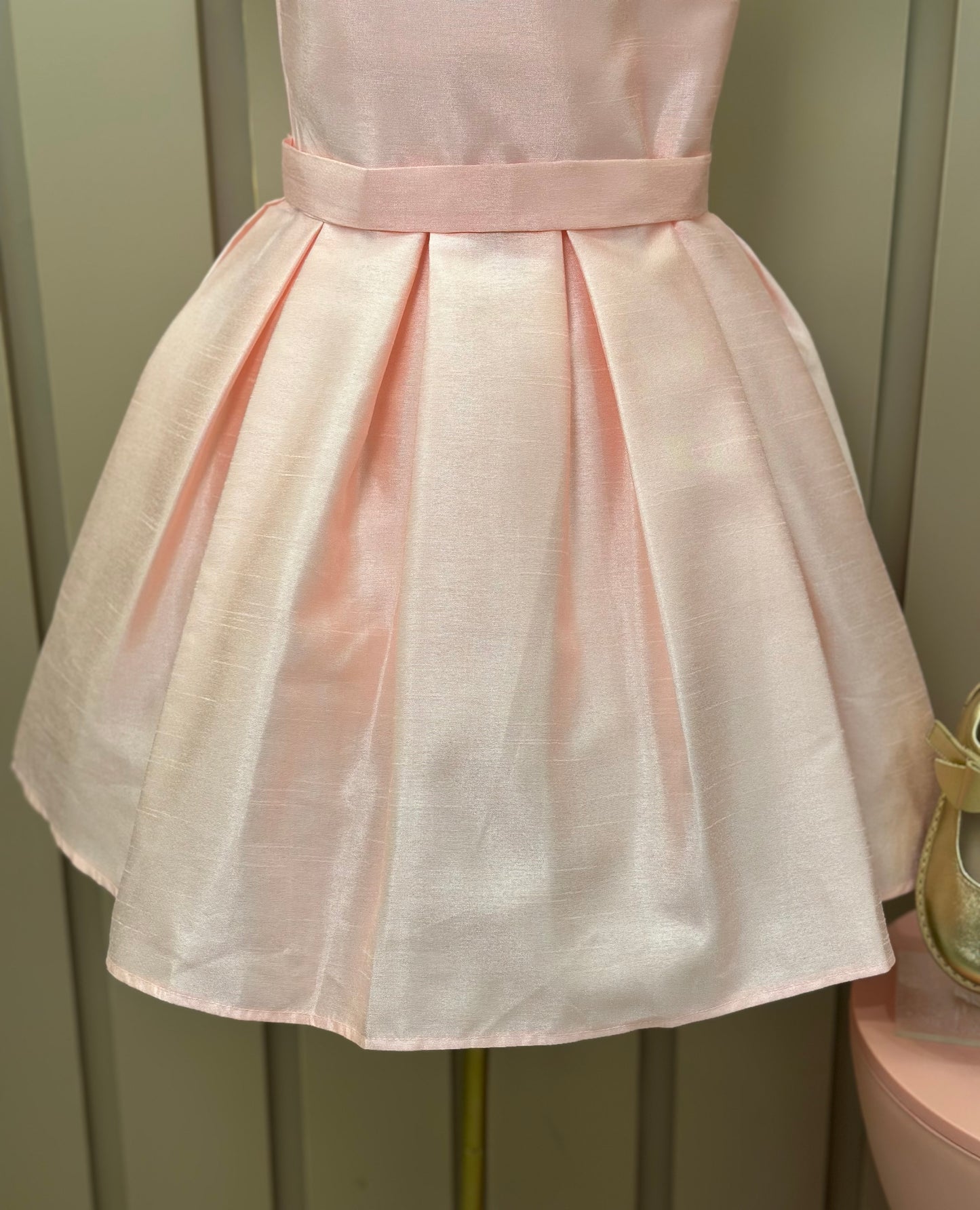 Vestido Infantil Festa Manga e Laço Rosa - Mon Sucré