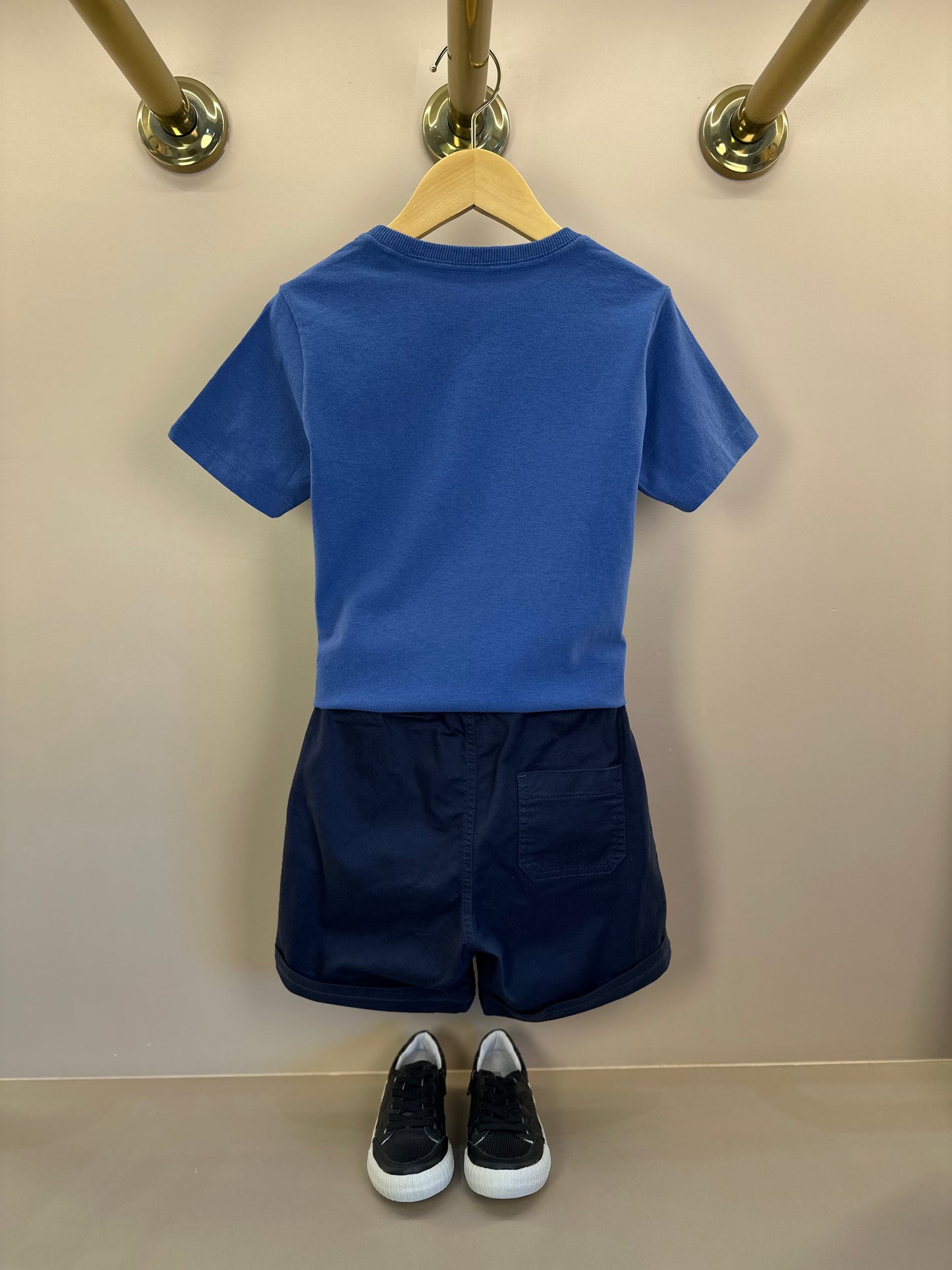 Camiseta Infantil Azul Royal Estampa Black - Dudes