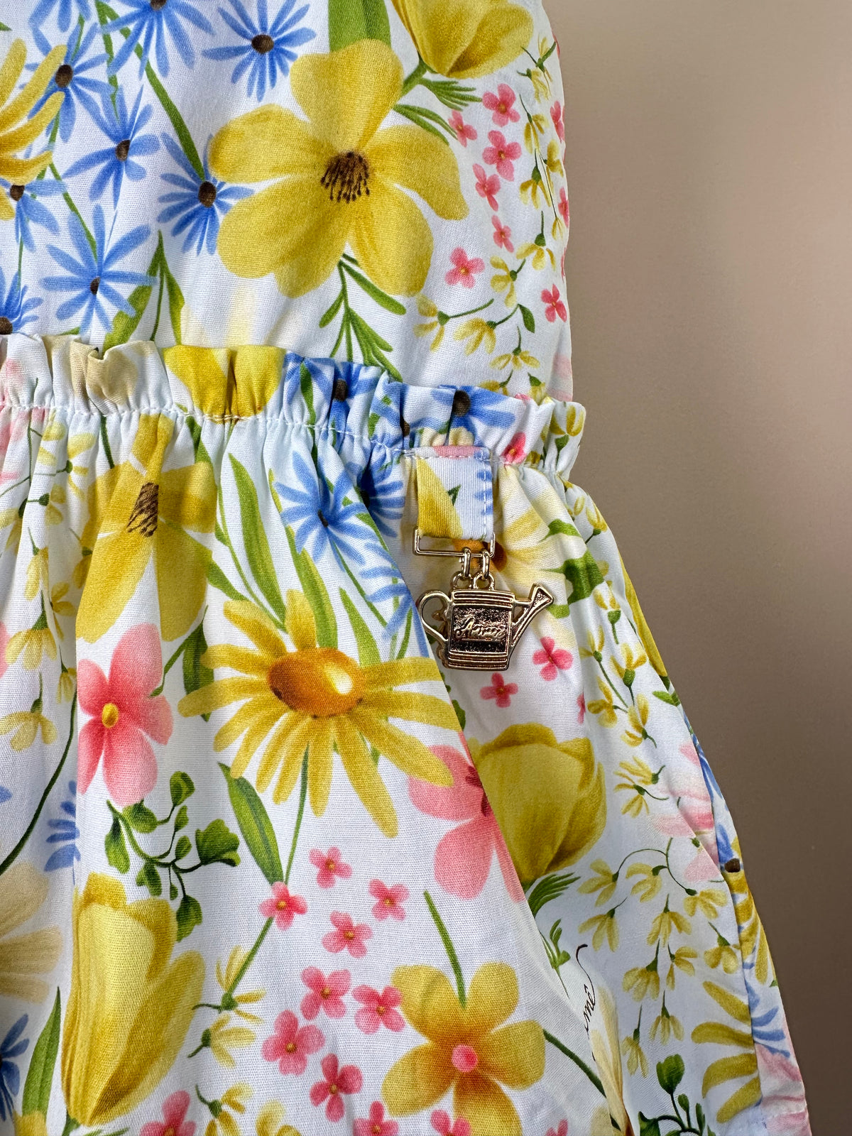 Vestido Infantil Tricoline Estampa Floral - Animê