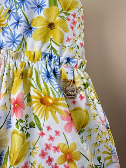 Vestido Infantil Tricoline Estampa Floral - Animê