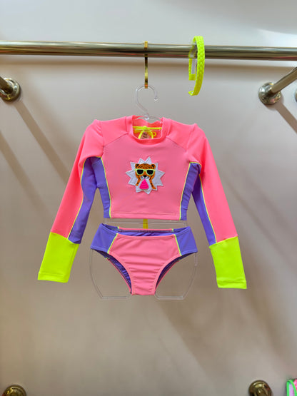 Biquíni Infantil Trio Cropped ML Kamili Est Pop - Siri Kids