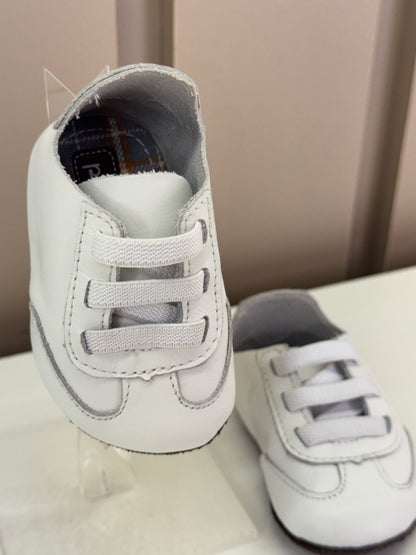 Sapato Bebê Couro Bola Branco - Petit Cheval