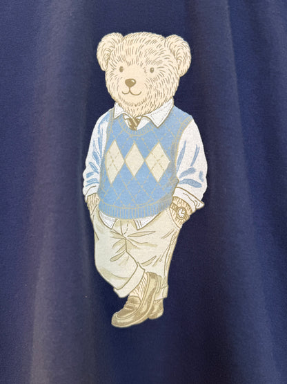 Camiseta Infantil Meia Malha Penteada Com Urso - Um Mais Um