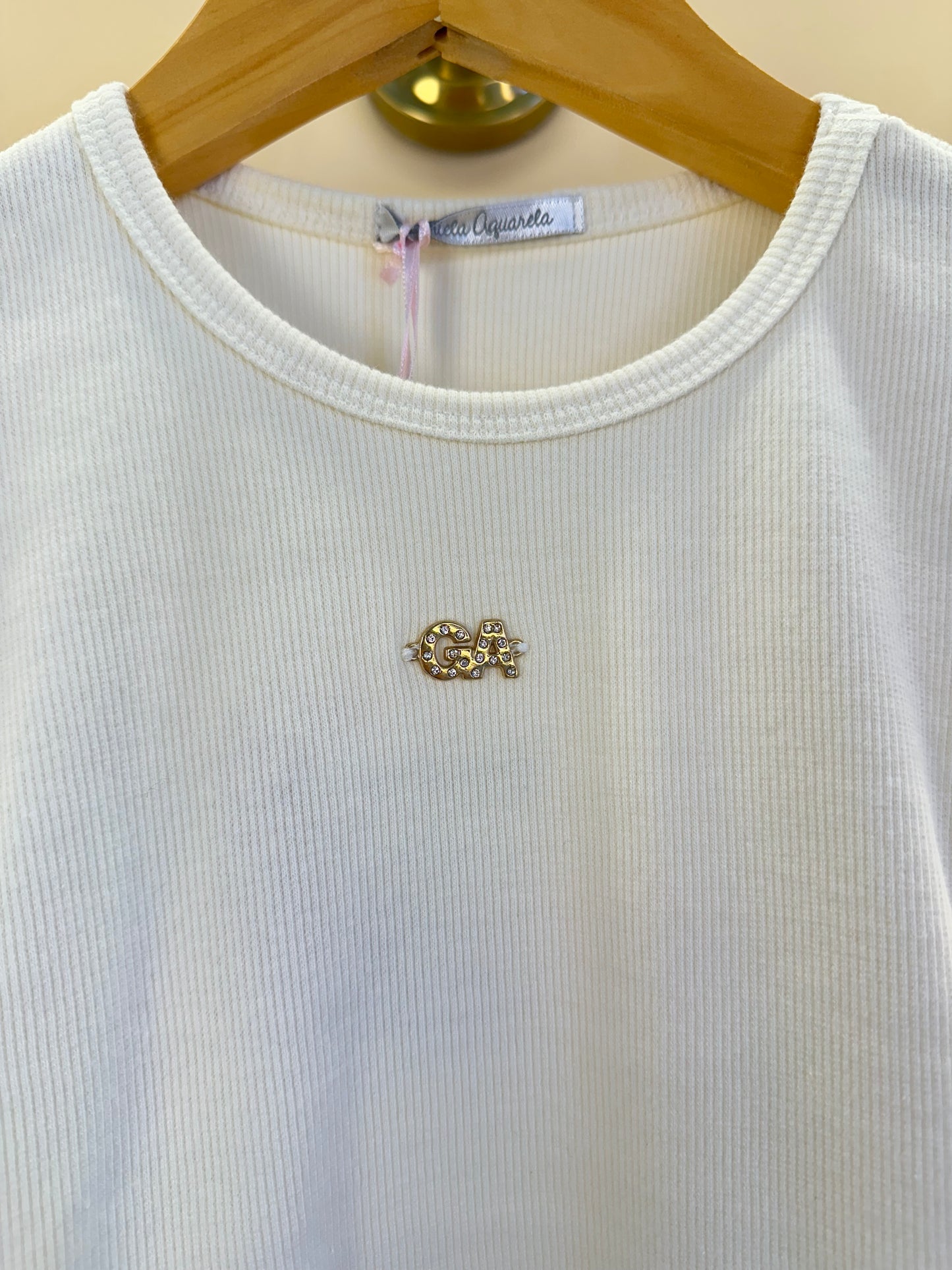 Blusa Infantil Off White de Renda nas Laterais - Gabriela Aquarela