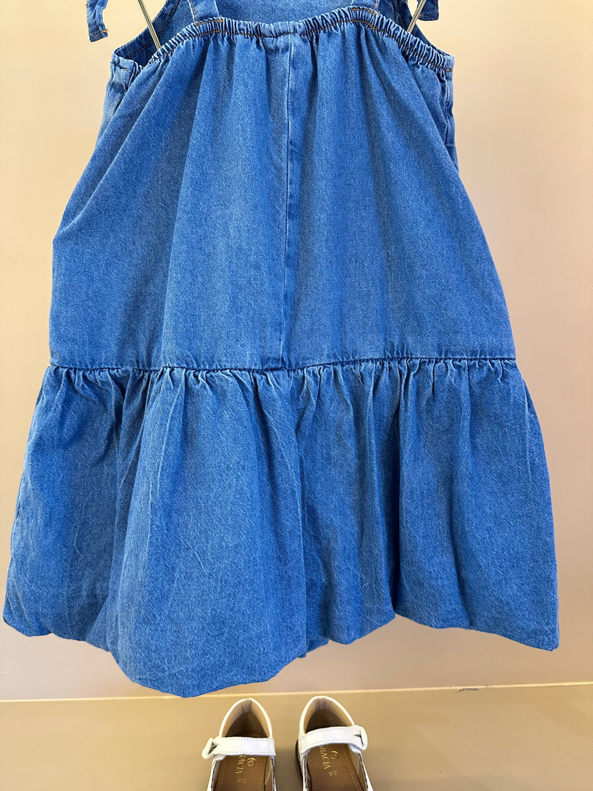 Salopete Infantil Jeans Saia Balonê - Momi