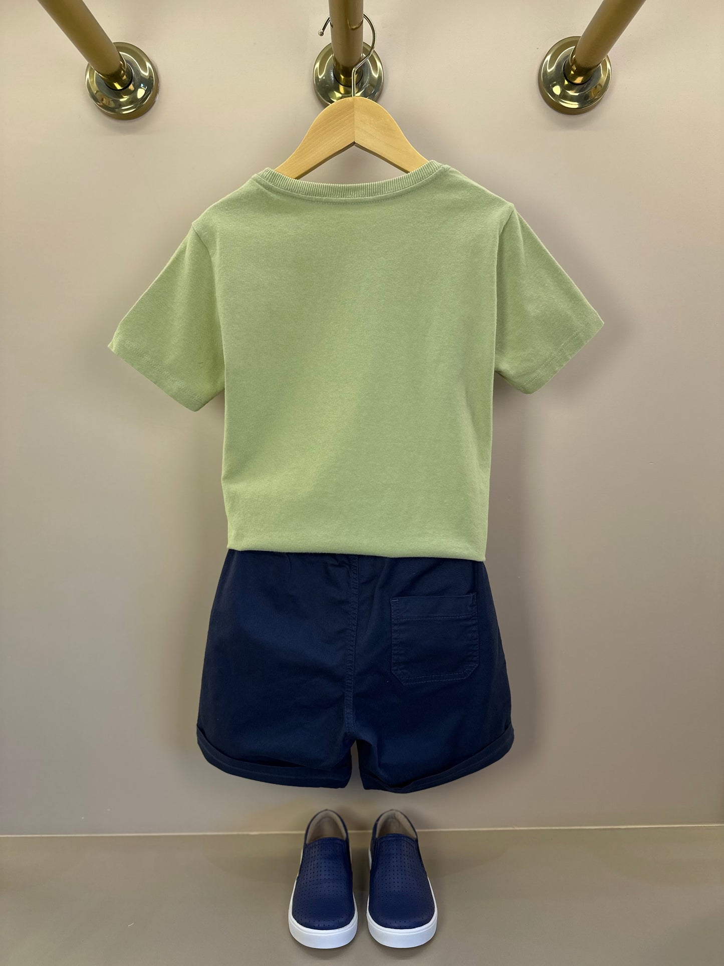 Camiseta Infantil Básica Algodão MC Verde - Dudes