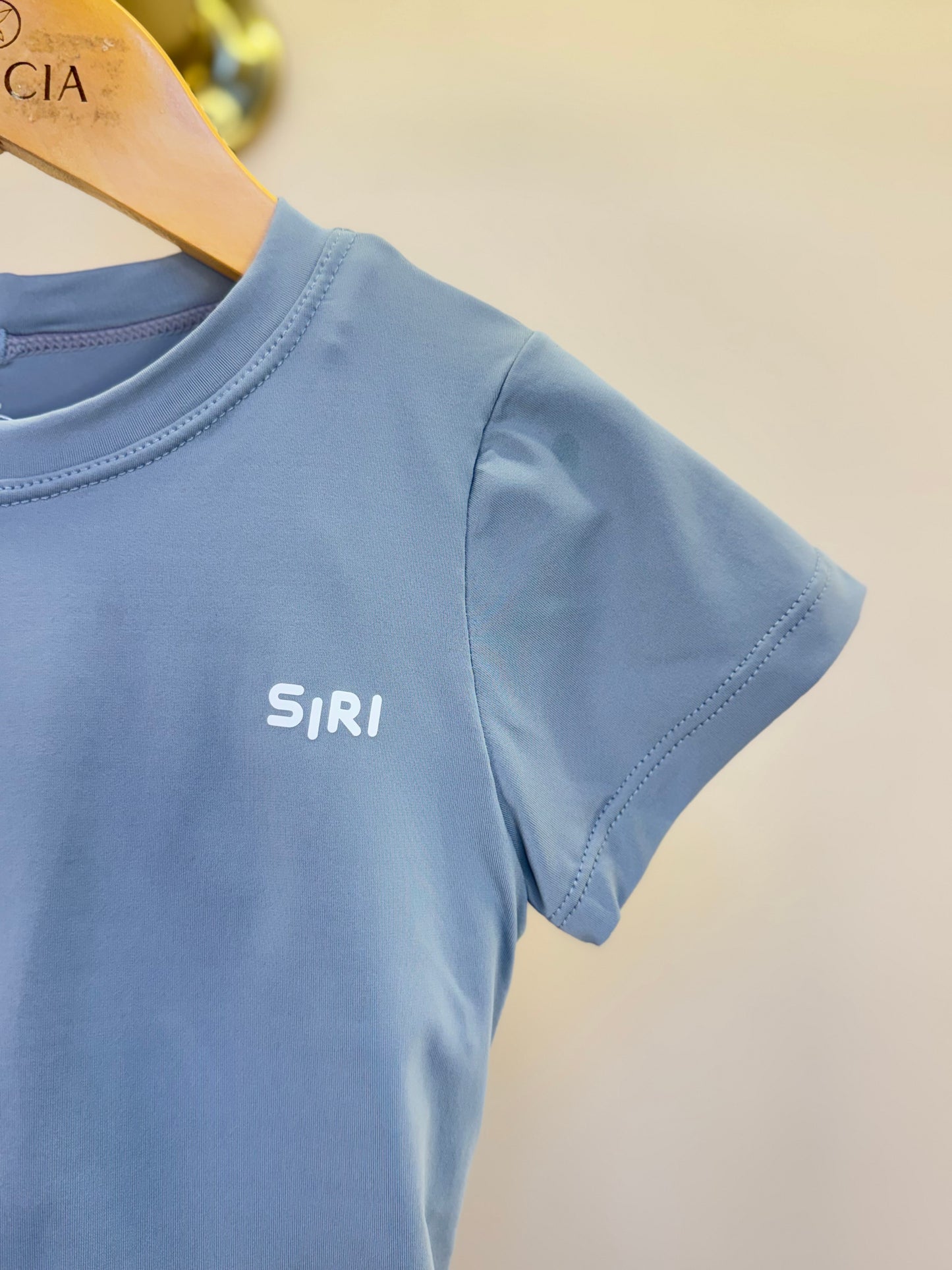 Conjunto Infantil Blusa Maria Cloud Ballet Cinza e Bermuda Sara Ballet Cinza - Siri Sport