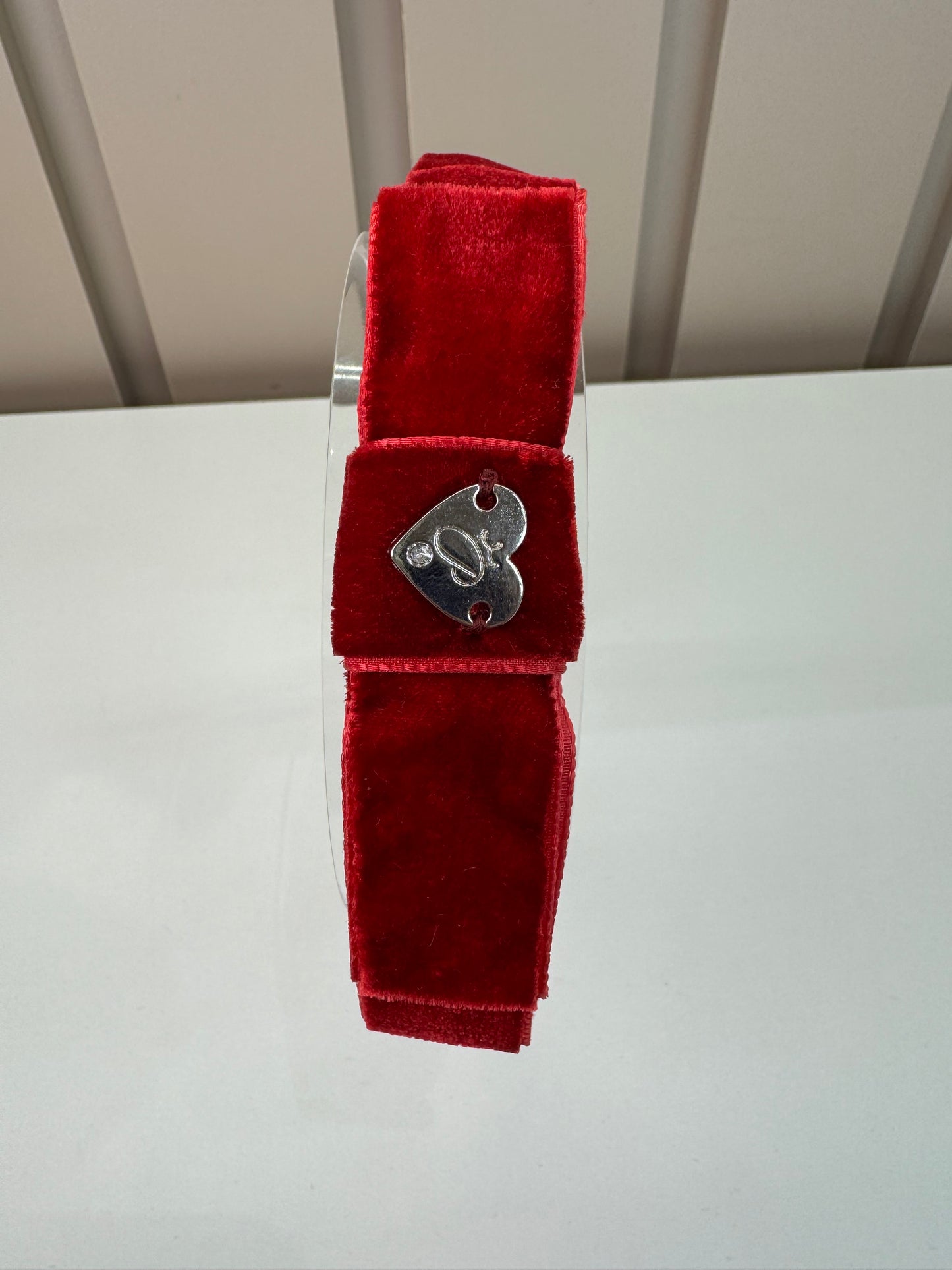 Arquinho Infantil Laço Triplo Veludo Vermelho - Pituchinhus